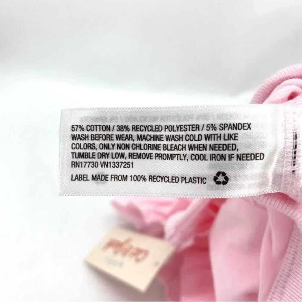 Cat & Jack Pink Ruffle Bodysuit Onsie New 6-9 Months